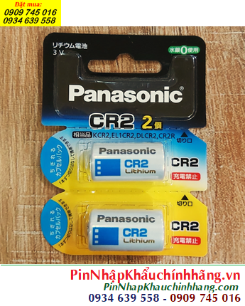 Panasonic CR-2W/2P; Pin 3v Lithium Panasonic CR-2W/2P Nội địa Nhật (Loại Vỉ 2viên)